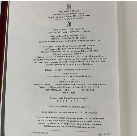 And the Mountains Echoed by Khaled Hosseinsi SIGNED 2013 Hardcover Dust Jacket - Picture 2 of 12